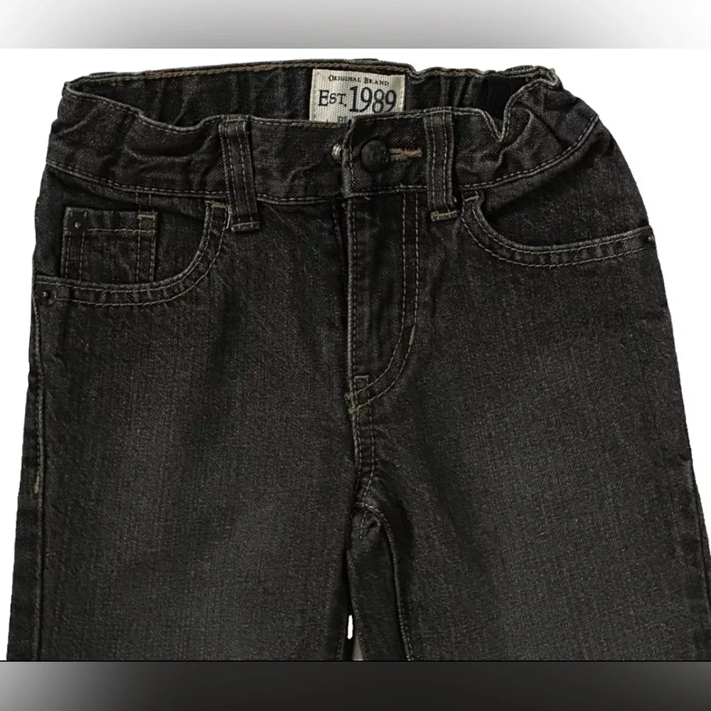 BOYS JEANS SIZE 4 CHILDRENS PLACE STRAIGHT FIT GRAY BLUE BLACK FADE LITTLE KIDS